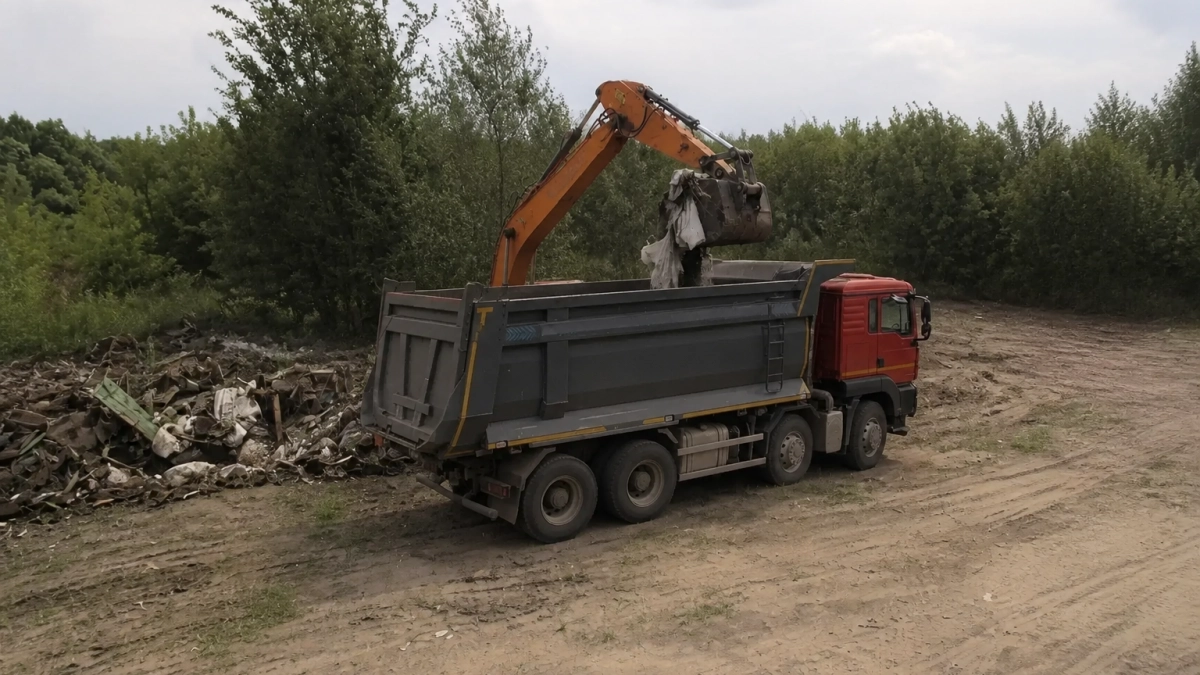 В Курске убрали крупную нелегальную свалку на улице Дубровинского