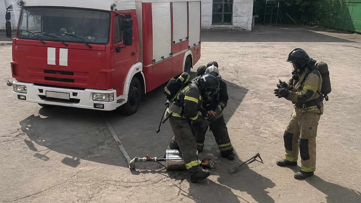 В Курске пожарные три дня отрабатывали ликвидацию условного пожара на базе Курскэлектротранса