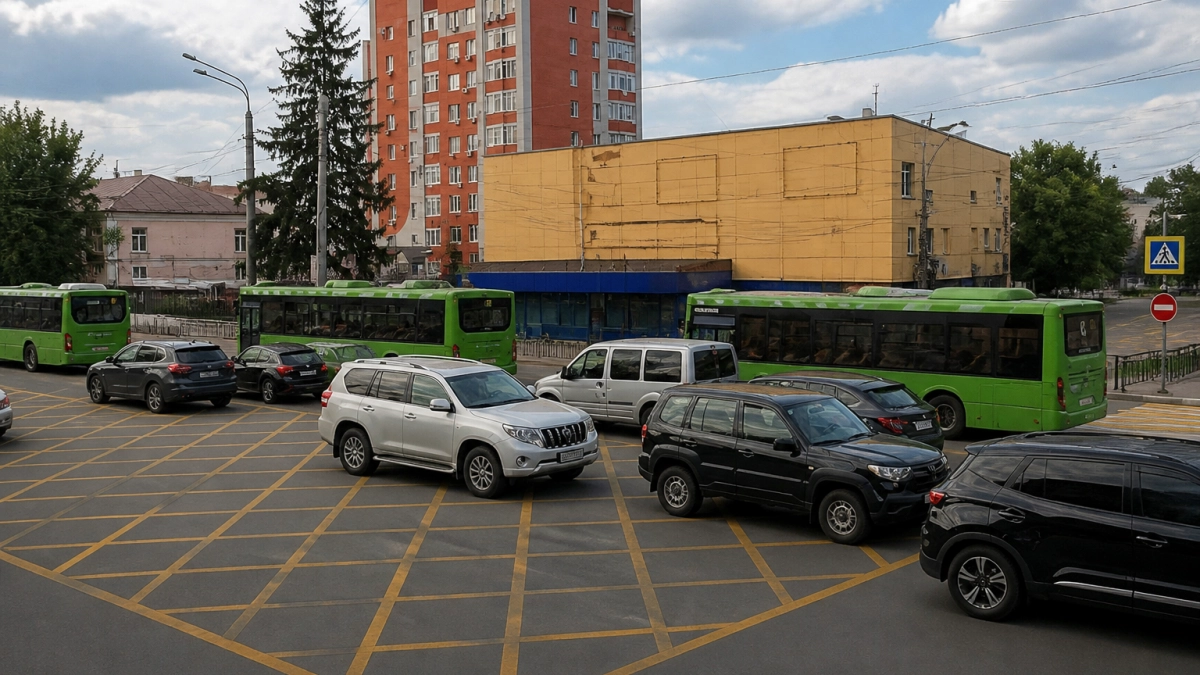 В Курске за остановку на «вафельнице» начнут штрафовать с помощью камер