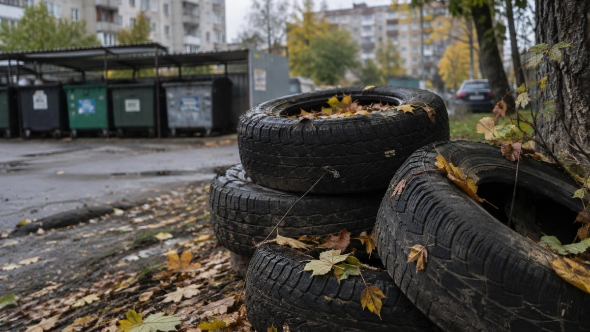 В Курске ищут решение для утилизации шин на фоне жалоб на их скопление