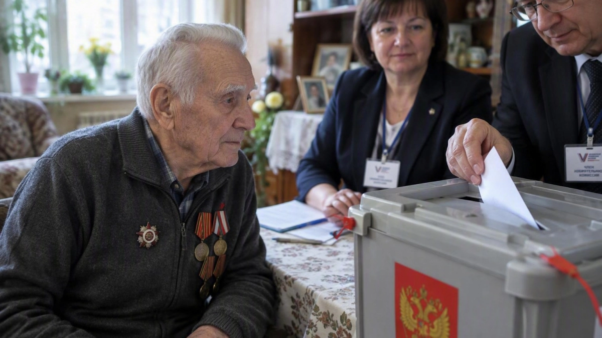 В Курске 103-летний ветеран Великой Отечественной войны проголосовал на дому