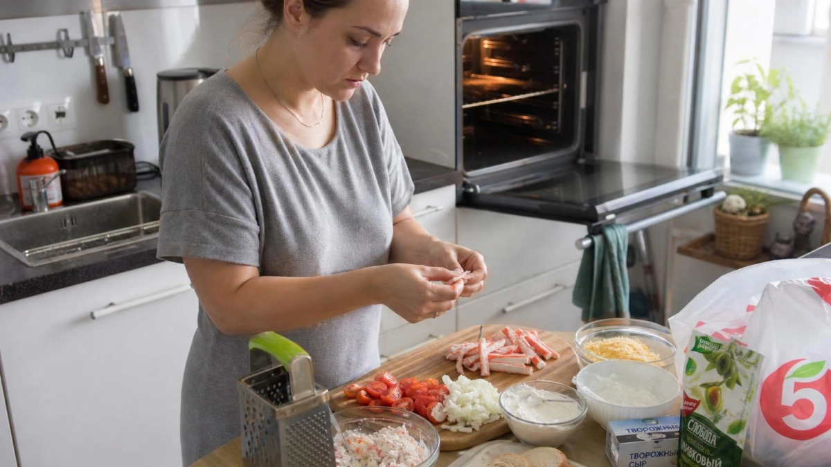 Больше не кладу кукурузу в крабовый салат: делюсь секретным ингредиентом для идеального ресторанного вкуса