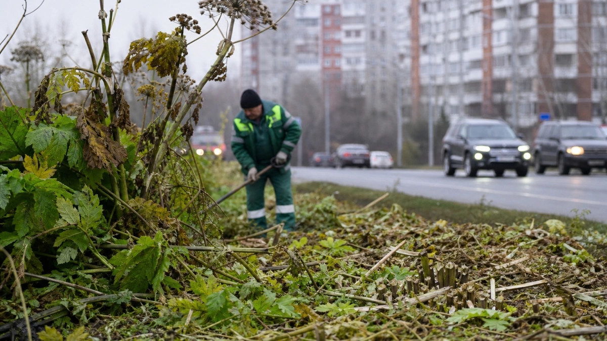 В Курске от борщевика обработали 86,5 тысячи квадратных метров за пять месяцев
