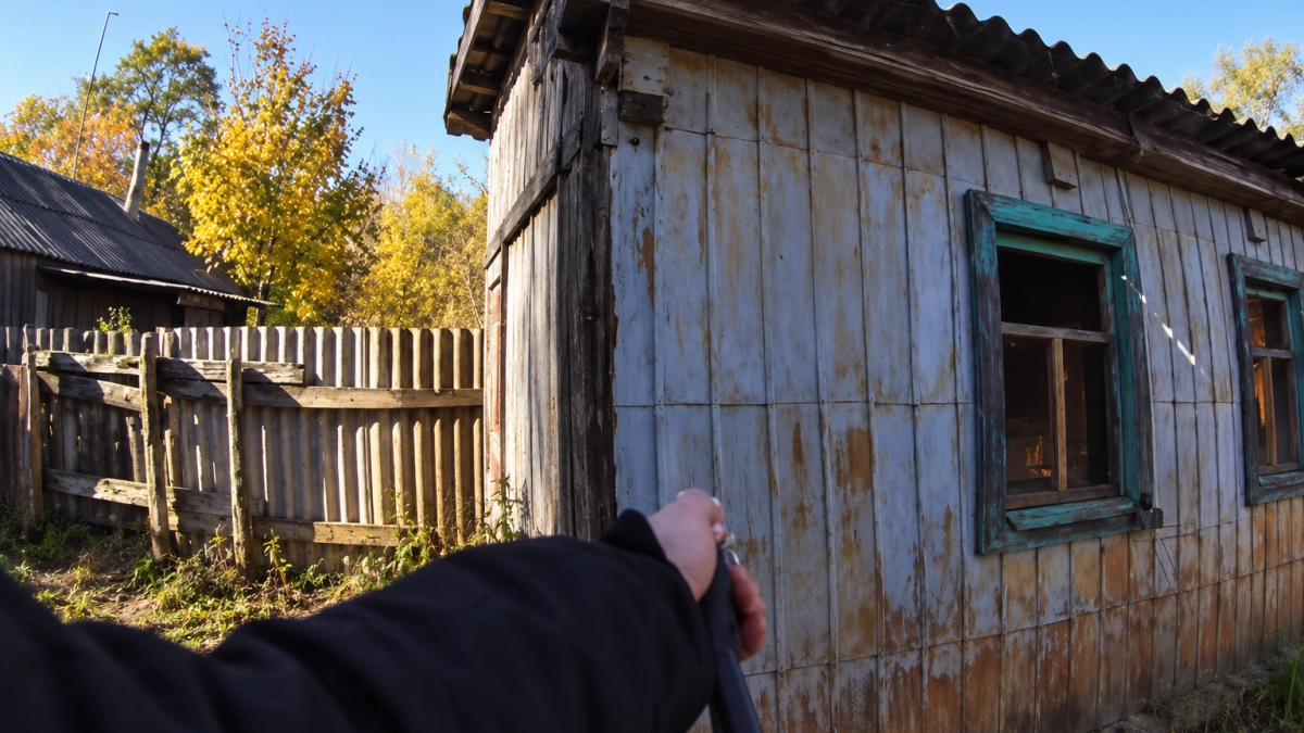 В Курской области росгвардейцы с жителями не дали огню перекинуться на дом
