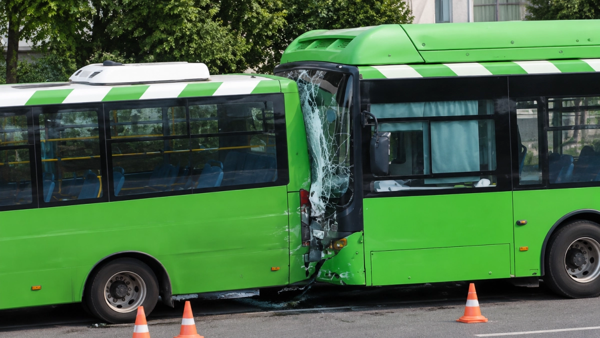В Курске на Карла Маркса автобус врезался в маршрутку