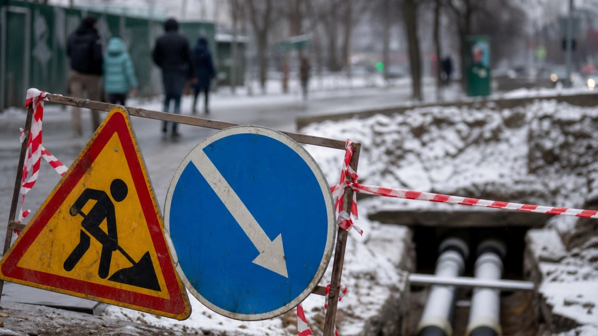 В Курске перекрыли Тихий переулок до середины ноября из-за ремонта теплосетей