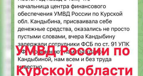 Курская полиция опровергла информацию о задержании руководителя отдела