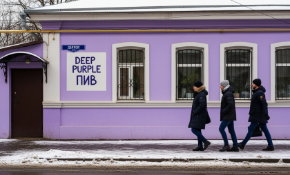 Сиреневый рок на Лысой горе: в Курске появился необычный дом с надписью «Deep Purple жив»