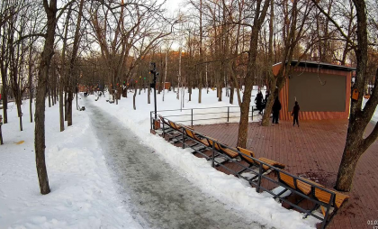 Камеры засняли, как подростки разбили экран клюшками в курском парке