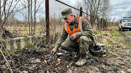 Минометную мину времён ВОВ нашли в посёлке Курской области и уничтожили
