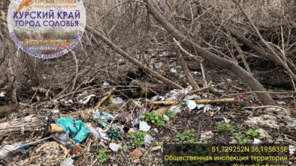 Свалка у парка в Курске растёт три года — власти не реагируют